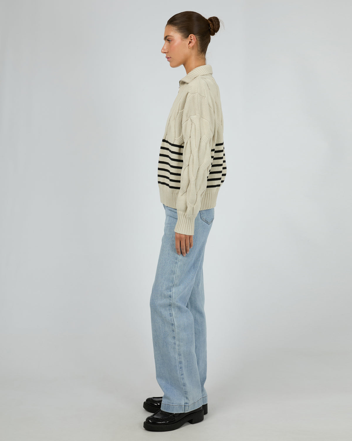 Astrid Quarter Zip Knit Natural