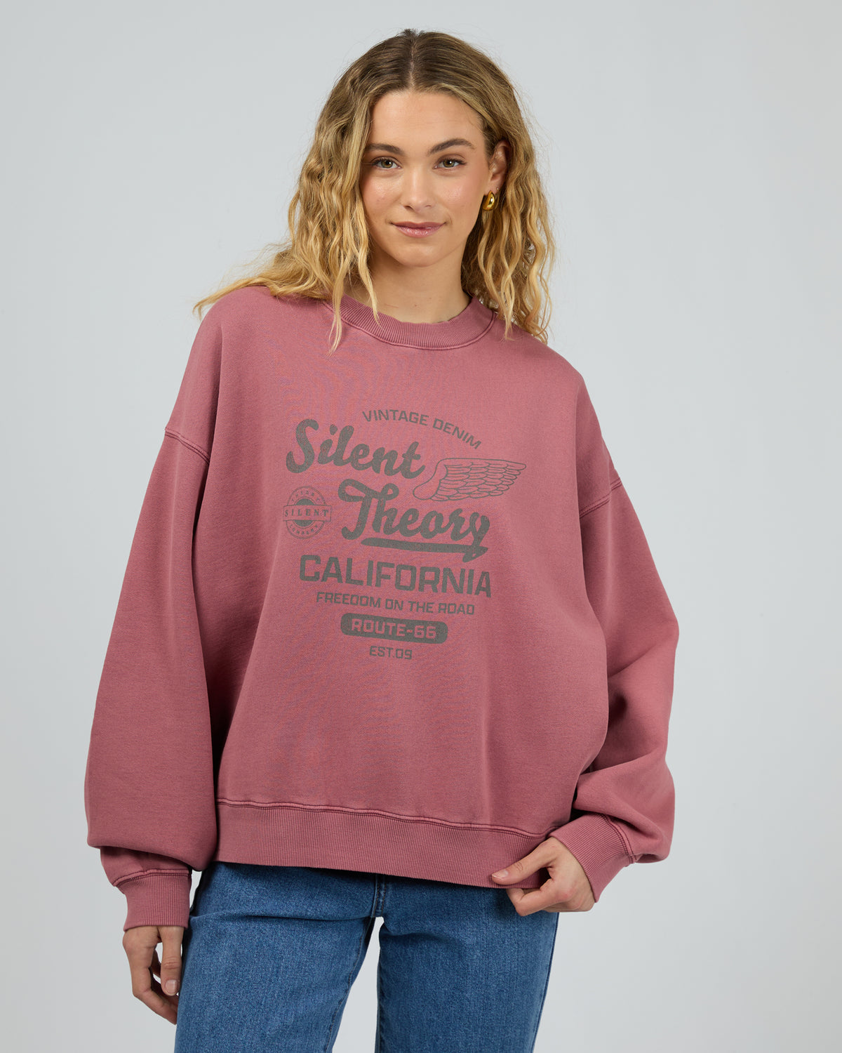 Vintage Denim Crew Cherry