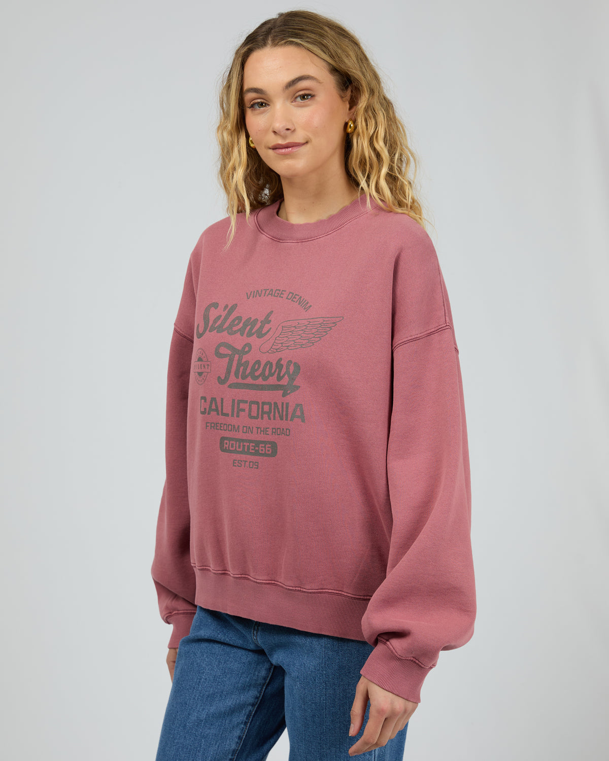 Vintage Denim Crew Cherry