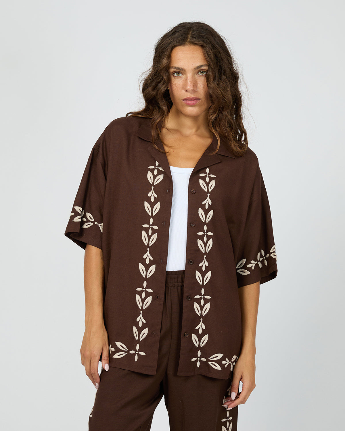 Flora Shirt Brown