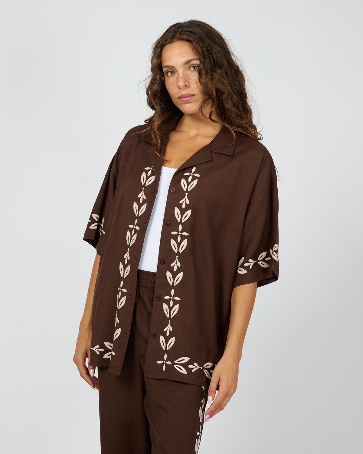 Flora Shirt Brown