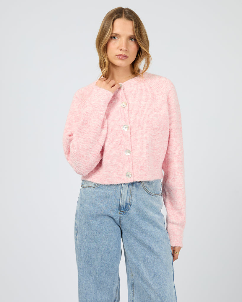 Darby Knit Cardigan Pink - Edge Clothing