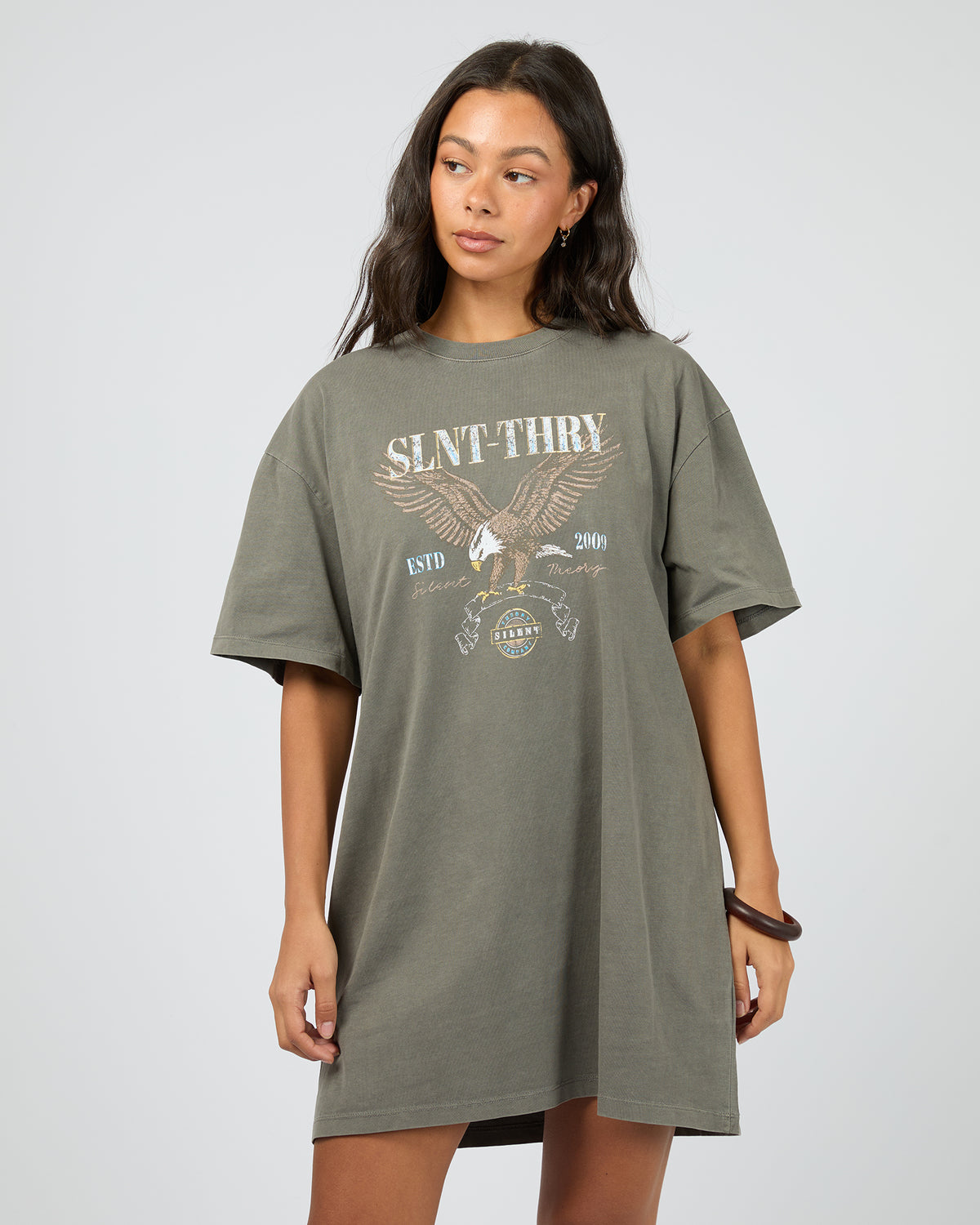 Ambient Tee Dress Charcoal