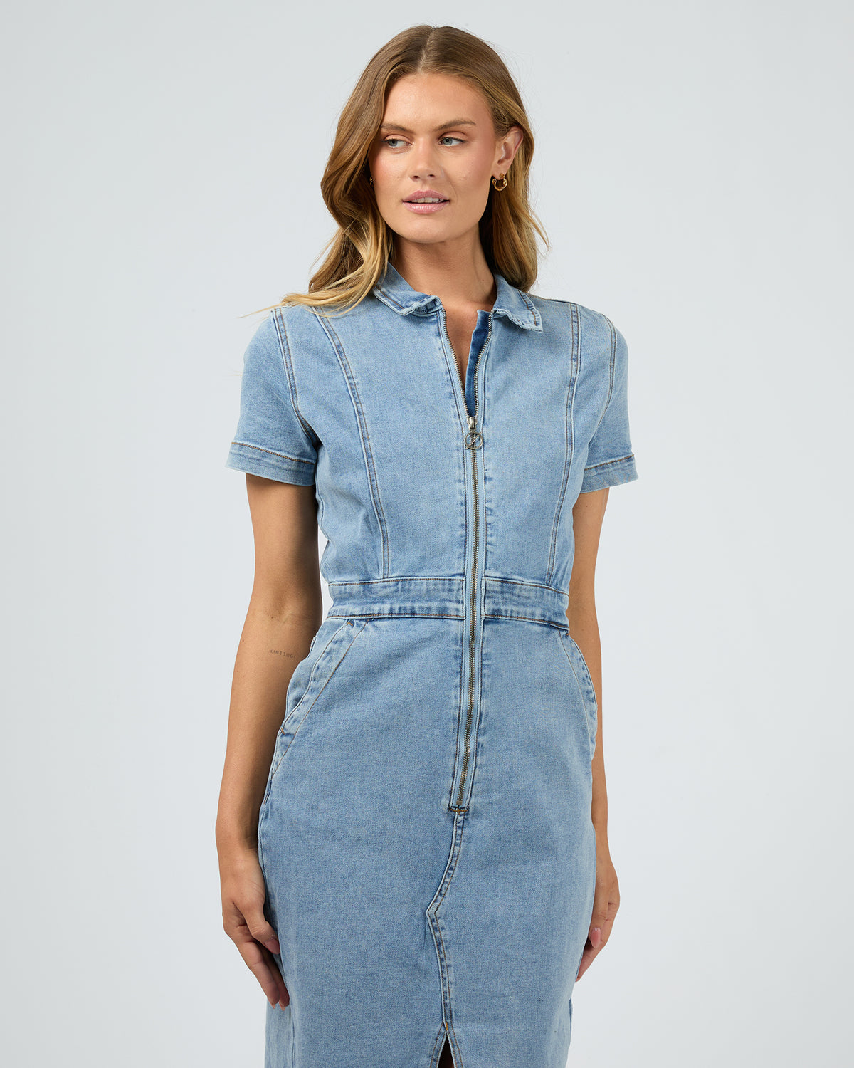 Boston Midi Dress Light Blue