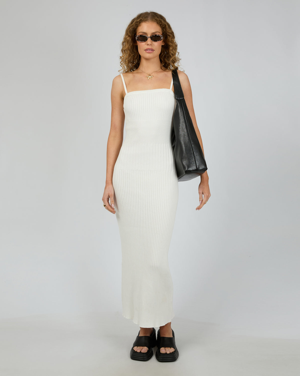 Luca Knit Maxi Dress White
