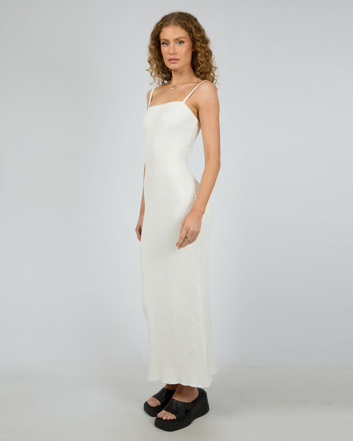 Luca Knit Maxi Dress White