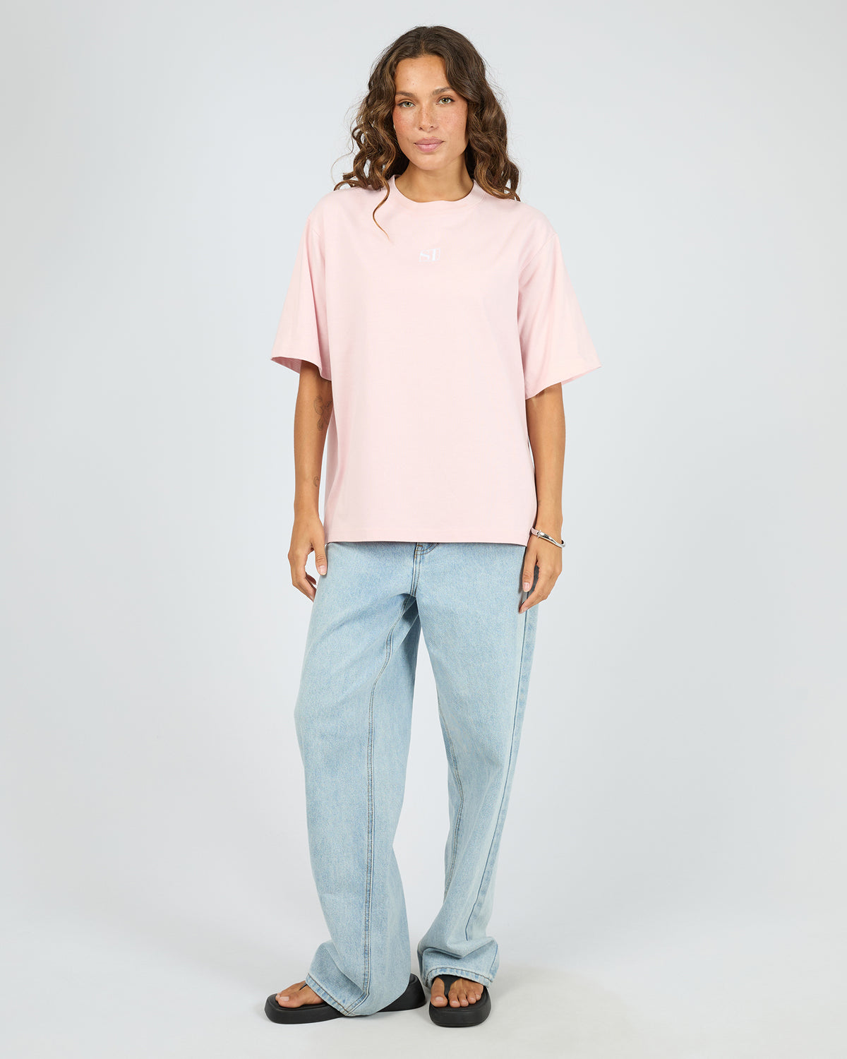Silent Luxe Tee Pale Pink