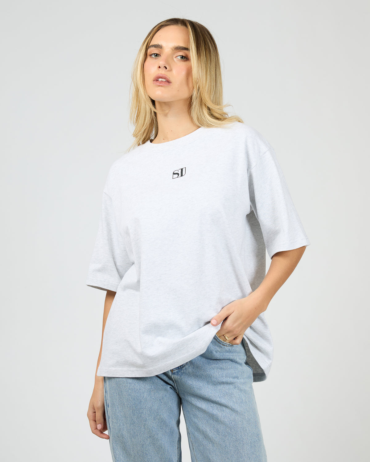 Silent Luxe Tee Snow Marle