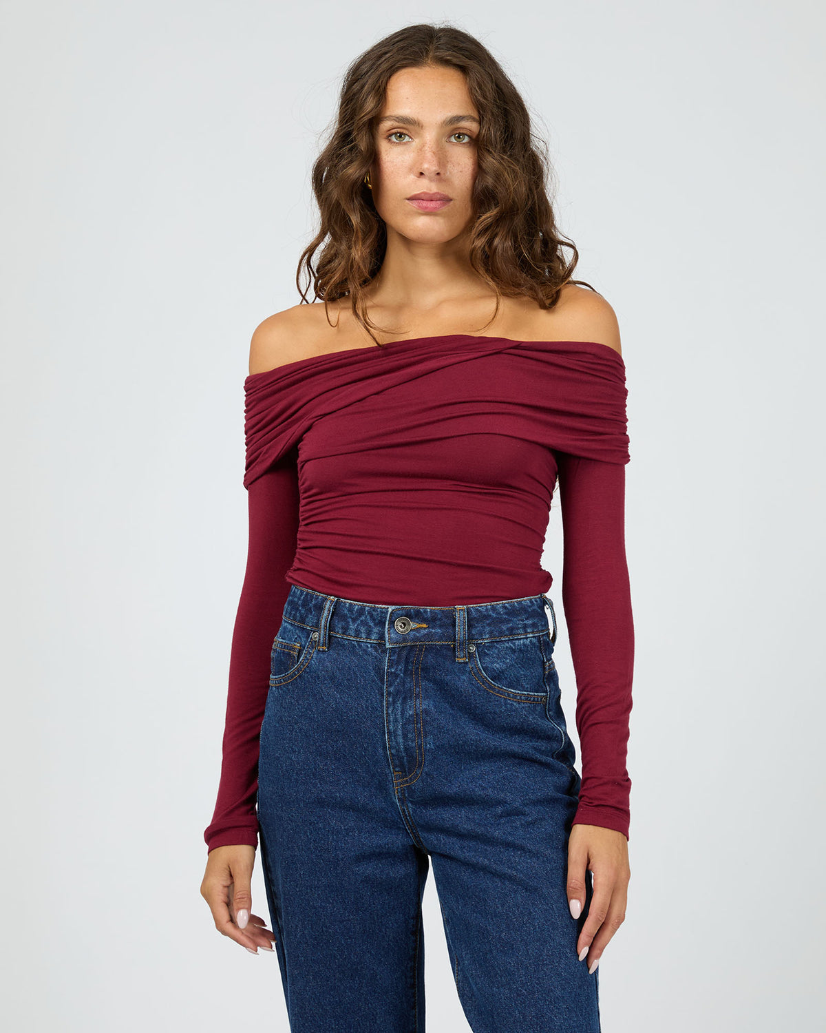 Cross Over Long Sleeve Cherry