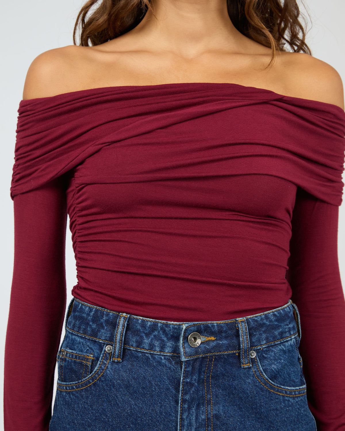 Cross Over Long Sleeve Cherry