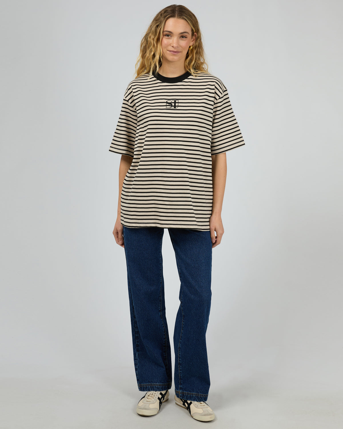 Silent Stripe S/S Tee Black