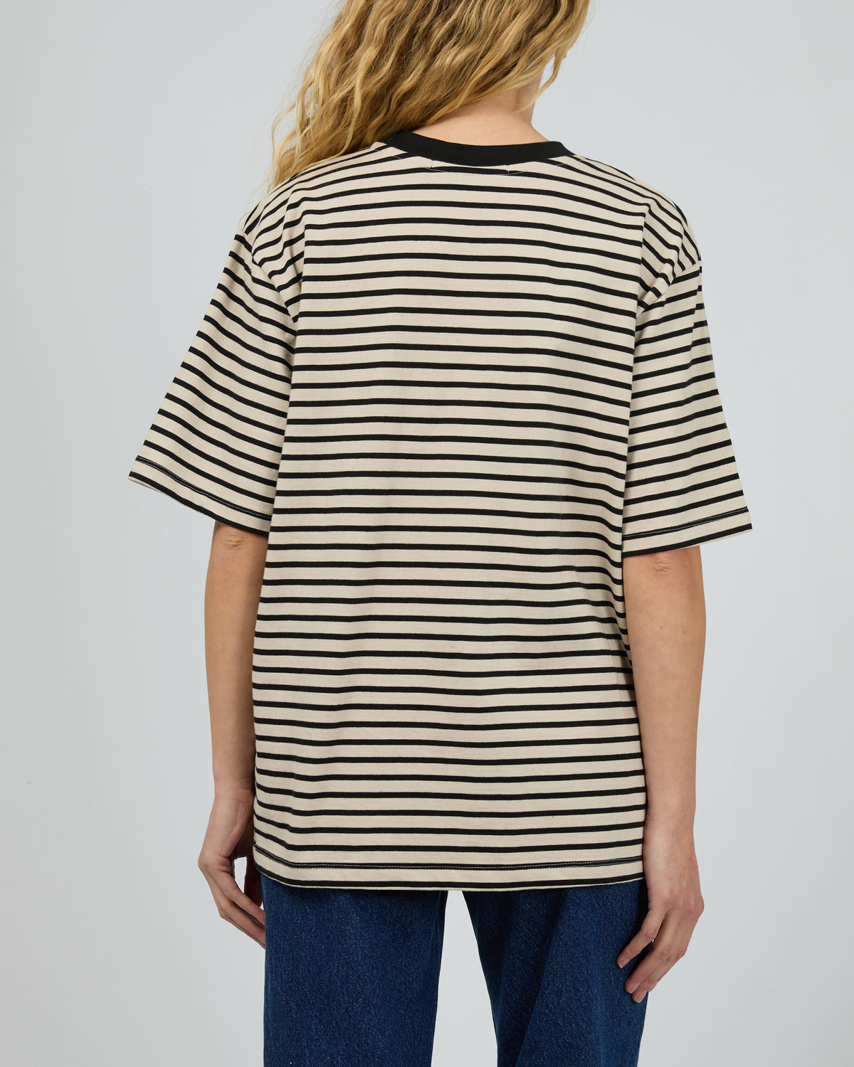 Silent Stripe S/S Tee Black