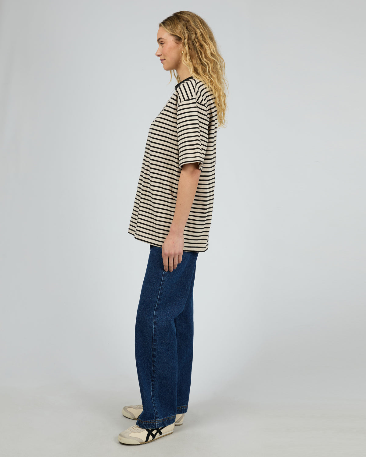 Silent Stripe S/S Tee Black