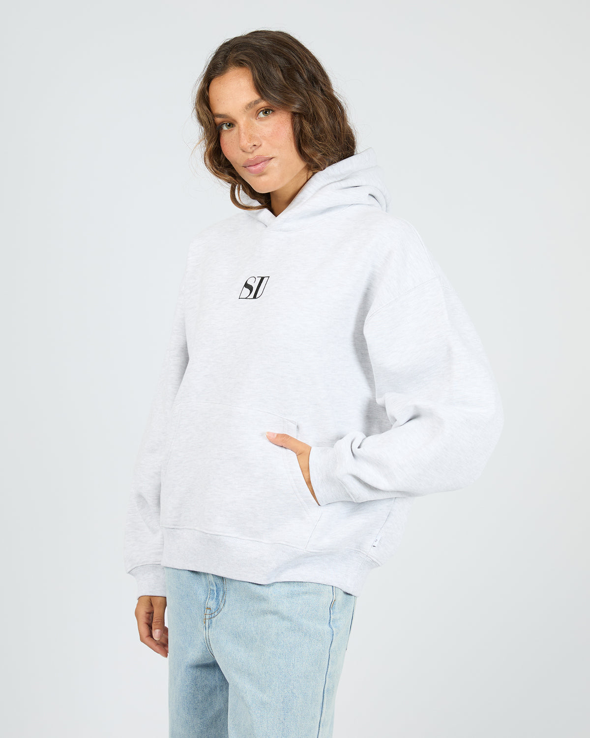 Silent Luxe Hoodie Snow Marle