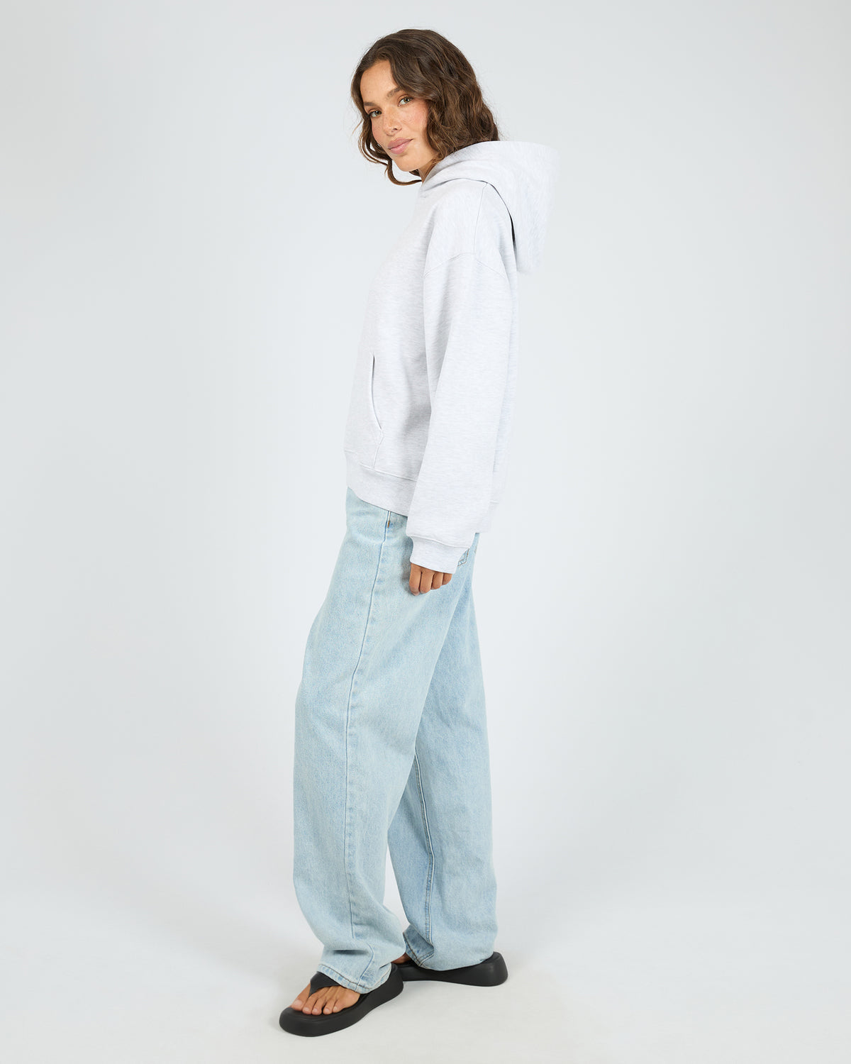 Silent Luxe Hoodie Snow Marle
