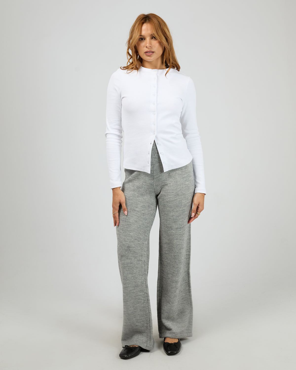 Lotus Knit Pant Grey Marle