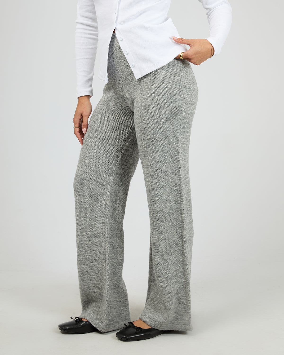 Lotus Knit Pant Grey Marle