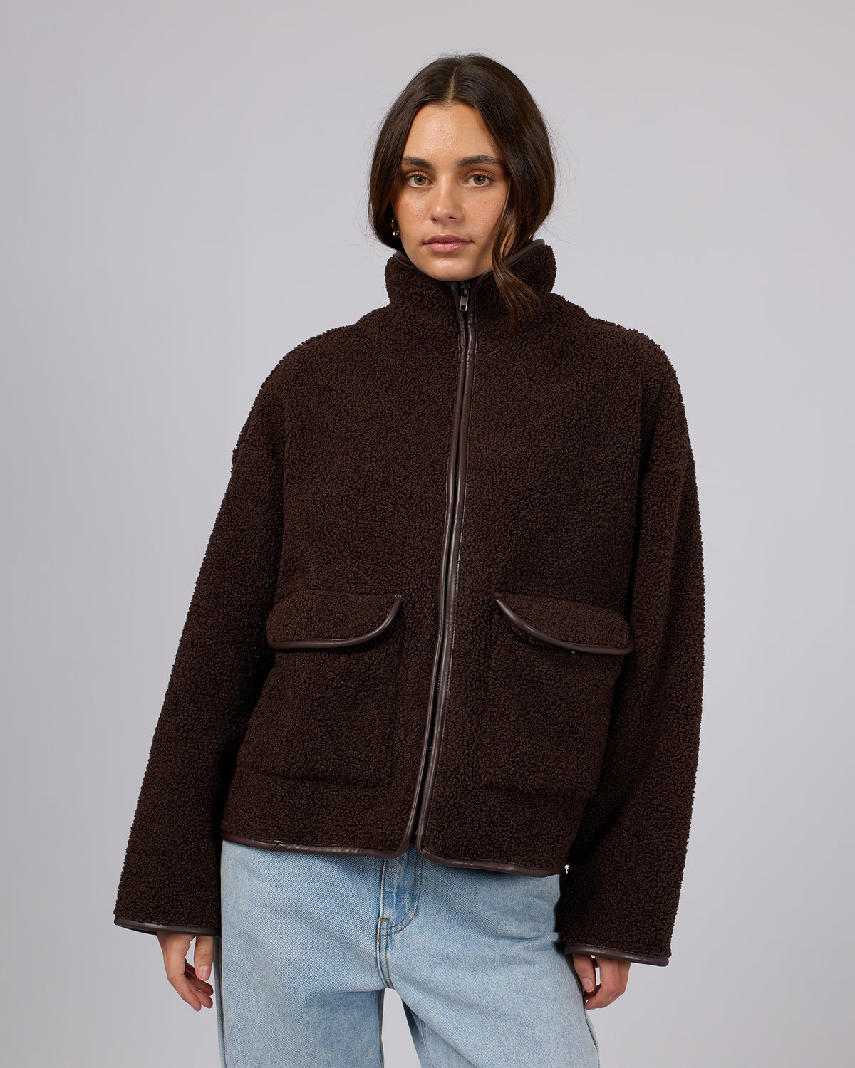 Sandy Sherpa Jacket Chocolate