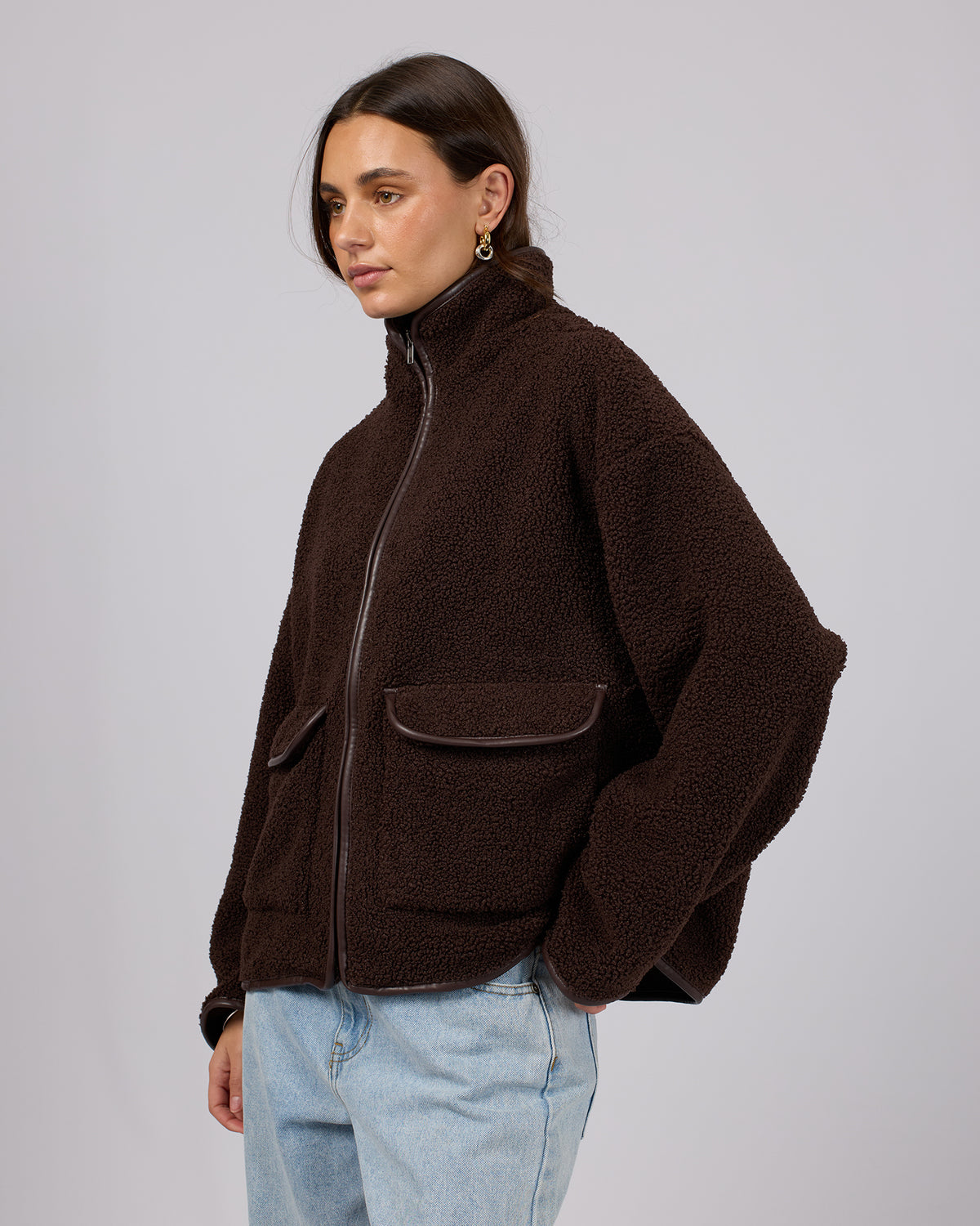 Sandy Sherpa Jacket Chocolate