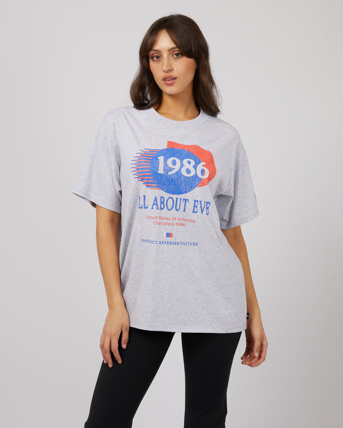 Run Club Oversized Tee Grey Marle