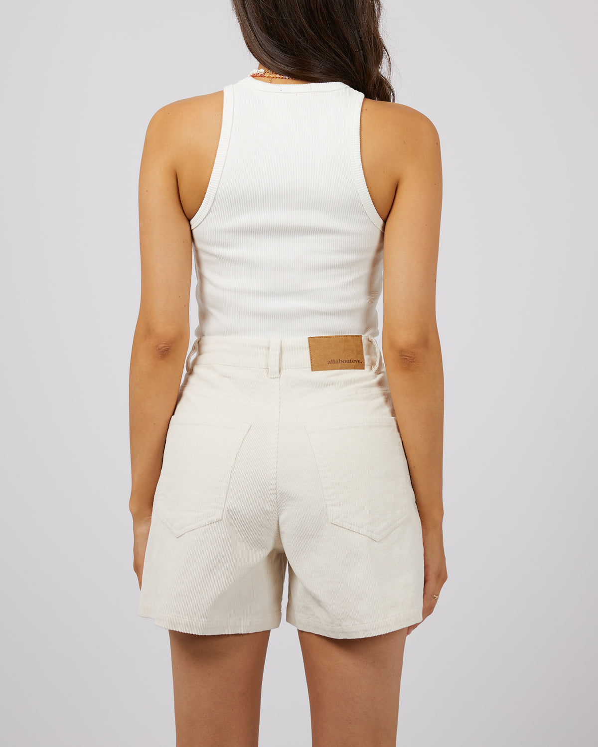 Daria Rib Baby Tank Vintage White