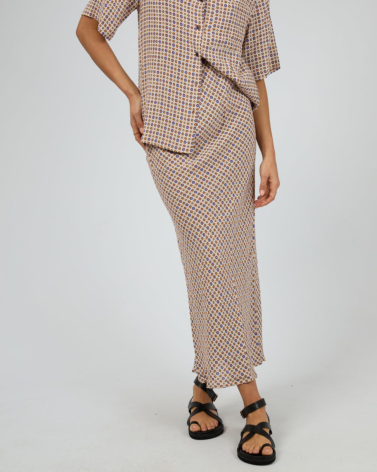 Harri Print Slip Skirt
