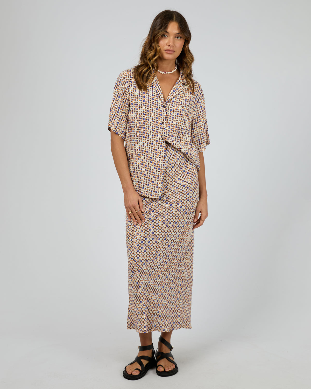 Harri Print Slip Skirt