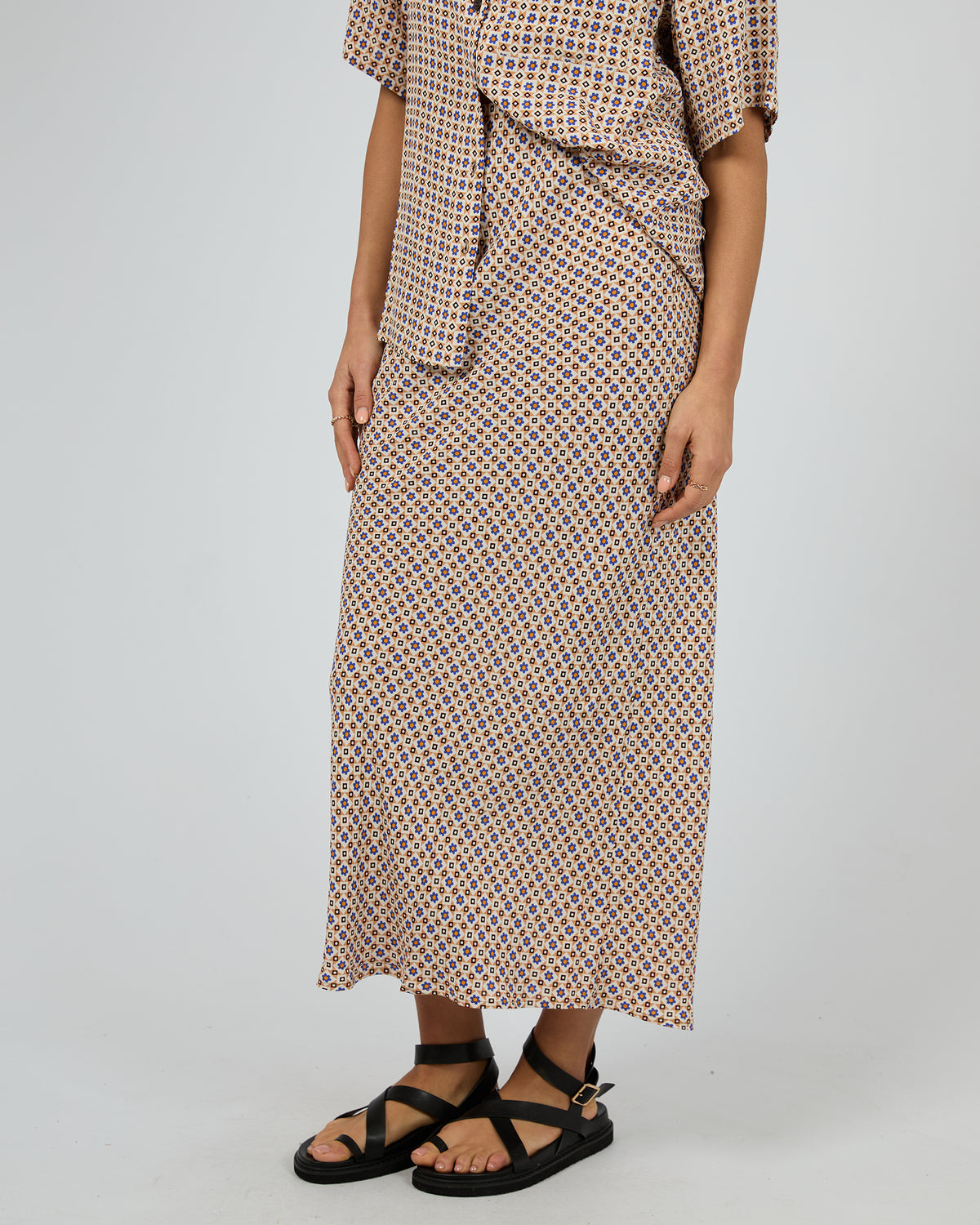 Harri Print Slip Skirt