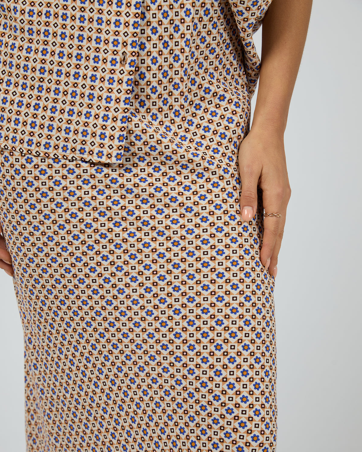 Harri Print Slip Skirt