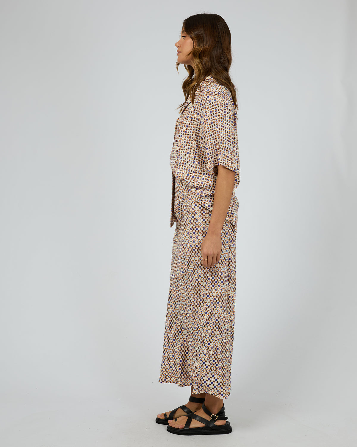 Harri Print Slip Skirt