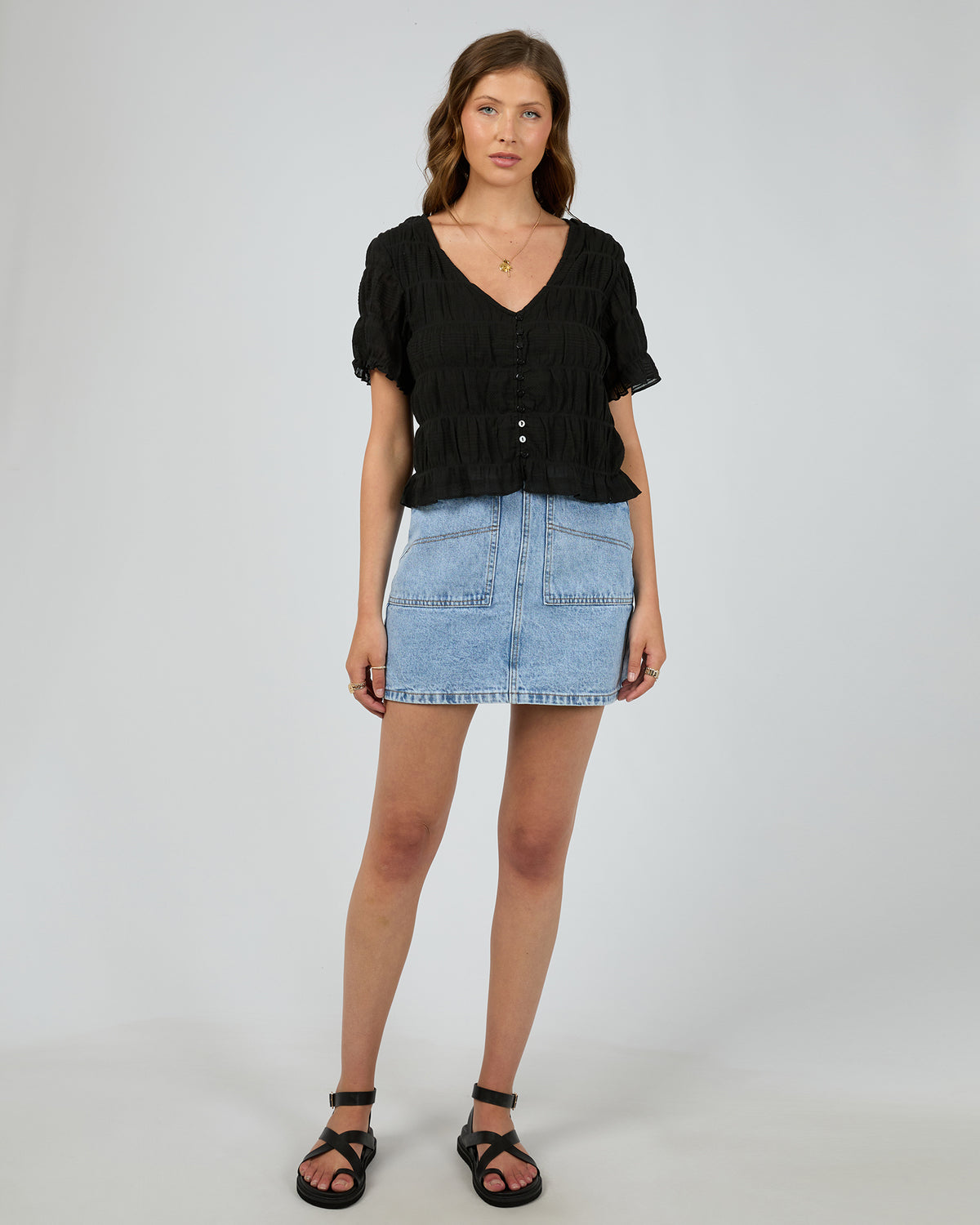 Maude Short Sleeve Shirt Black