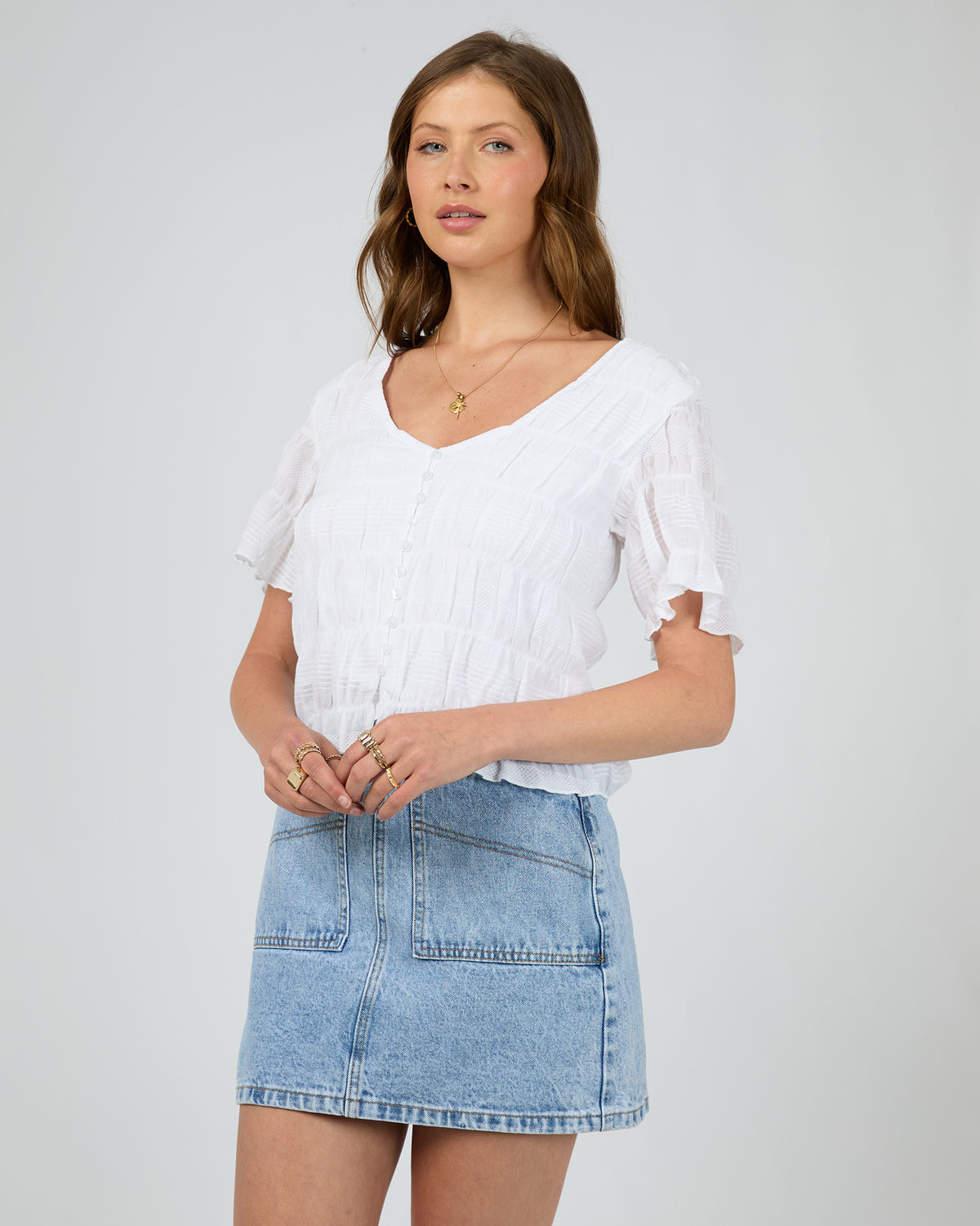 Maude Short Sleeve Shirt White