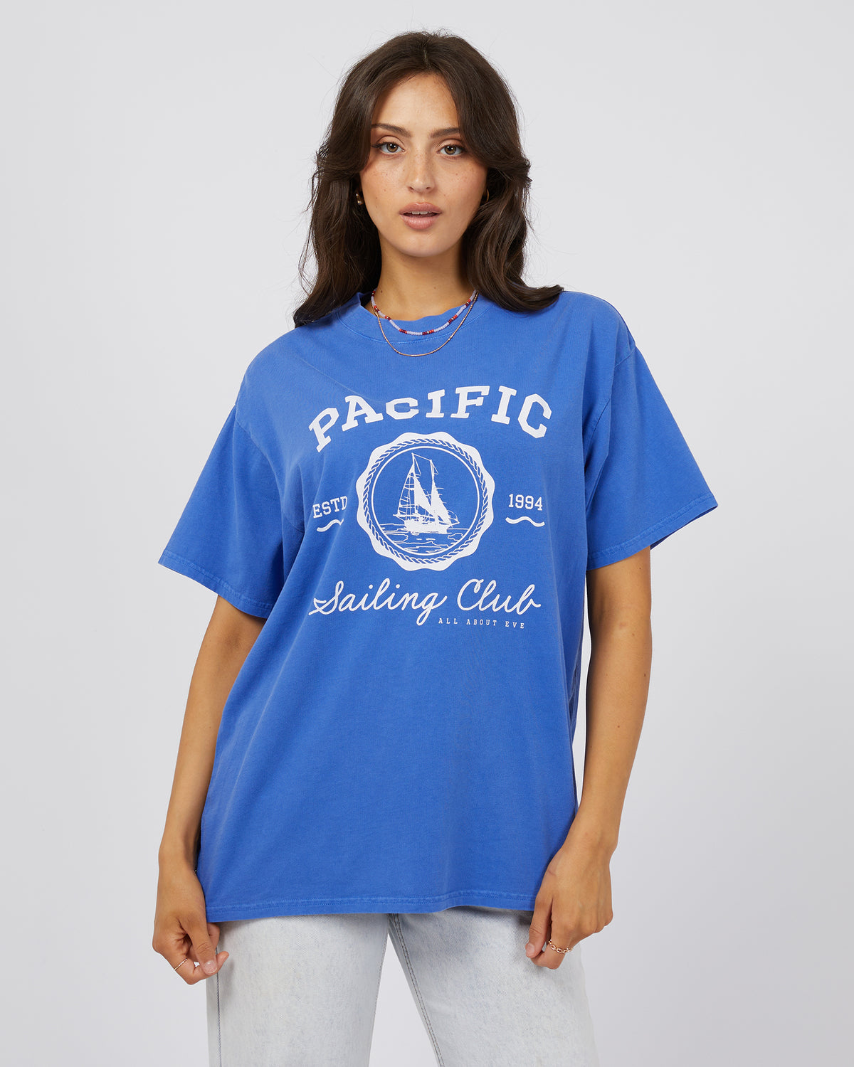 Pacific Oversized Tee Blue