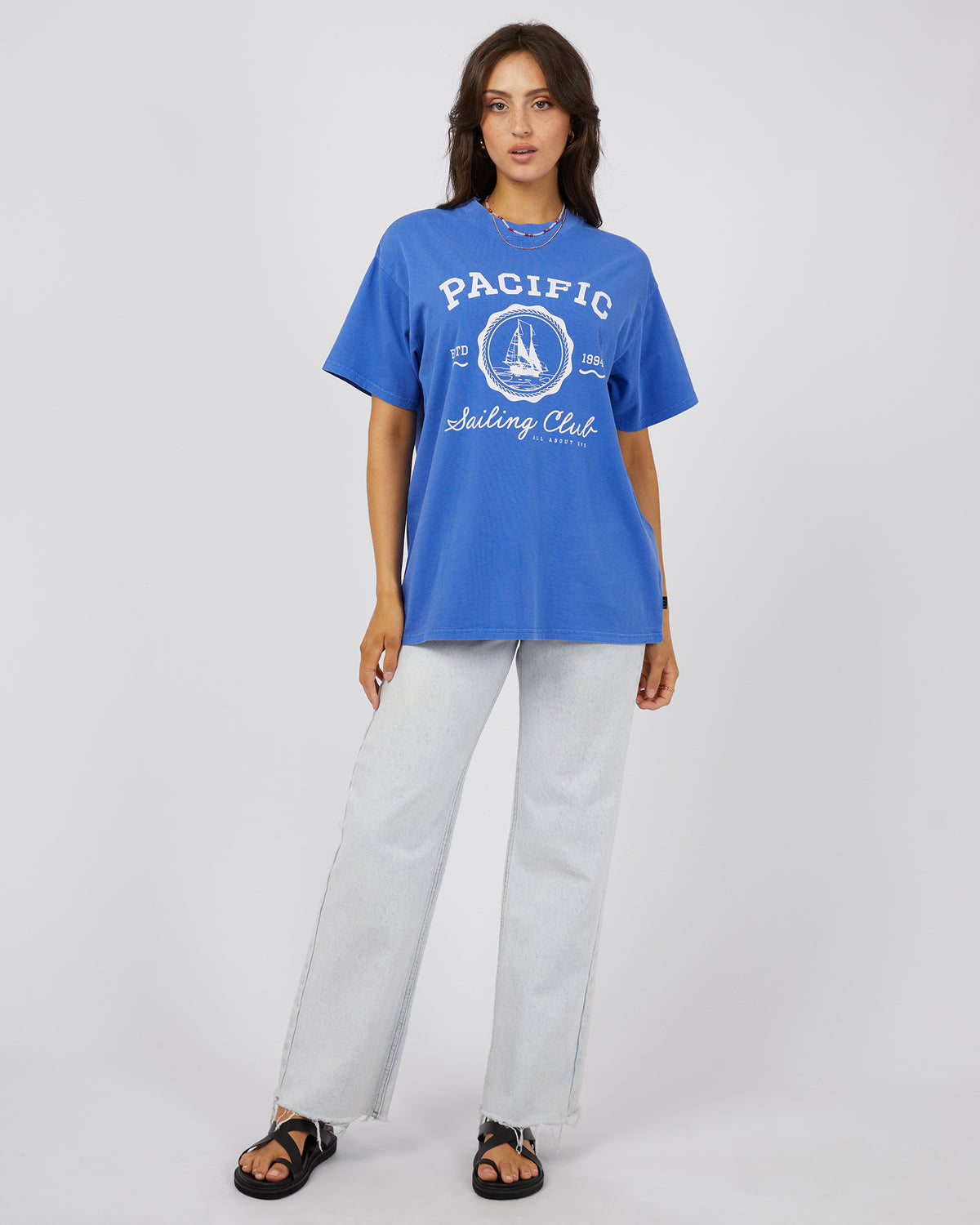 Pacific Oversized Tee Blue