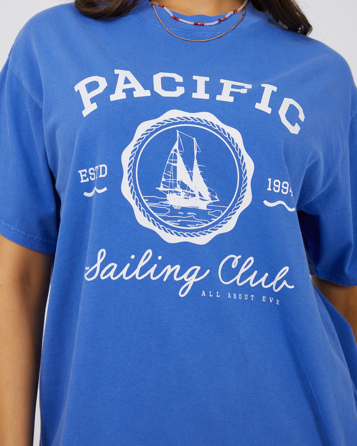 Pacific Oversized Tee Blue