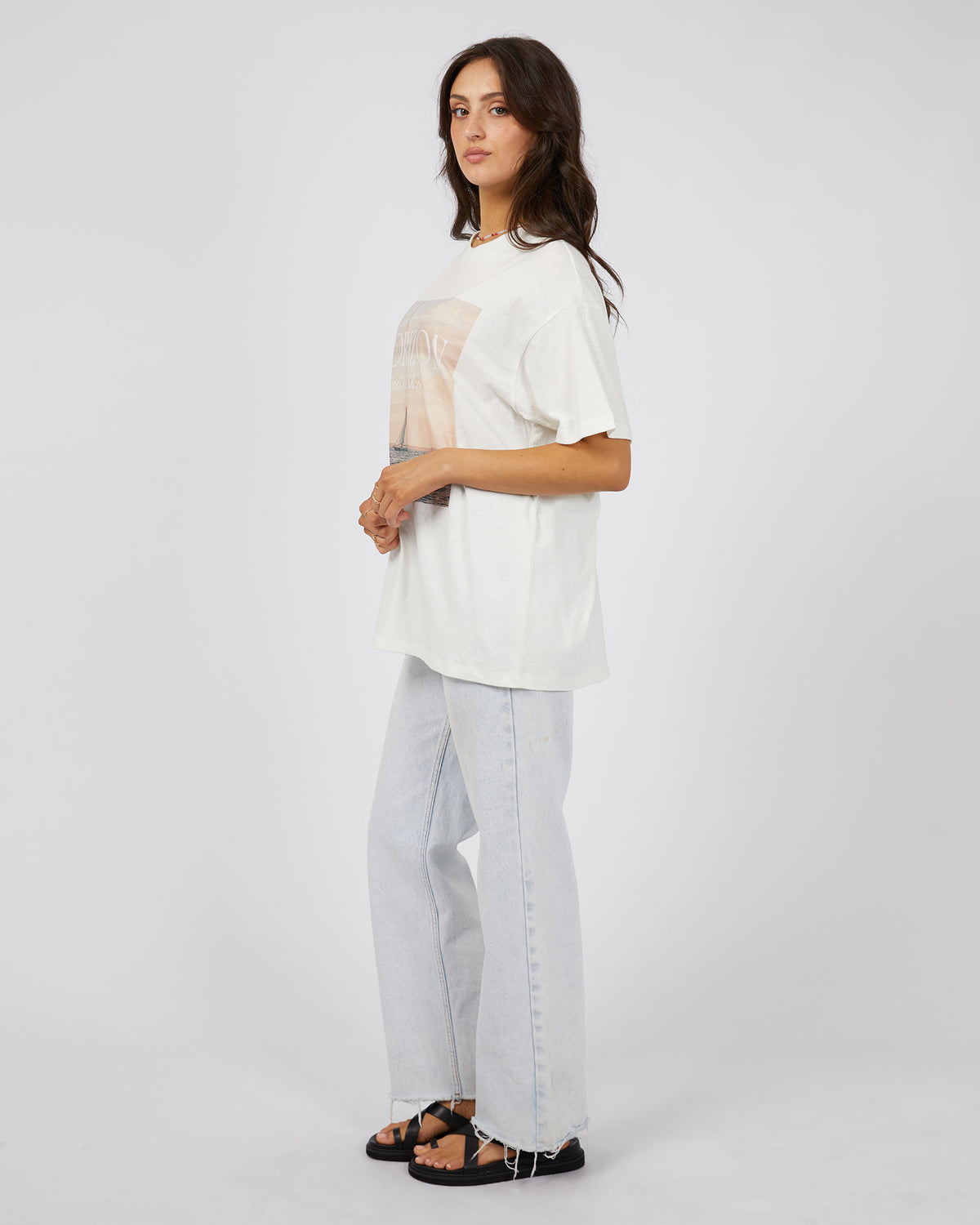 Horizon Oversized Tee Vintage White