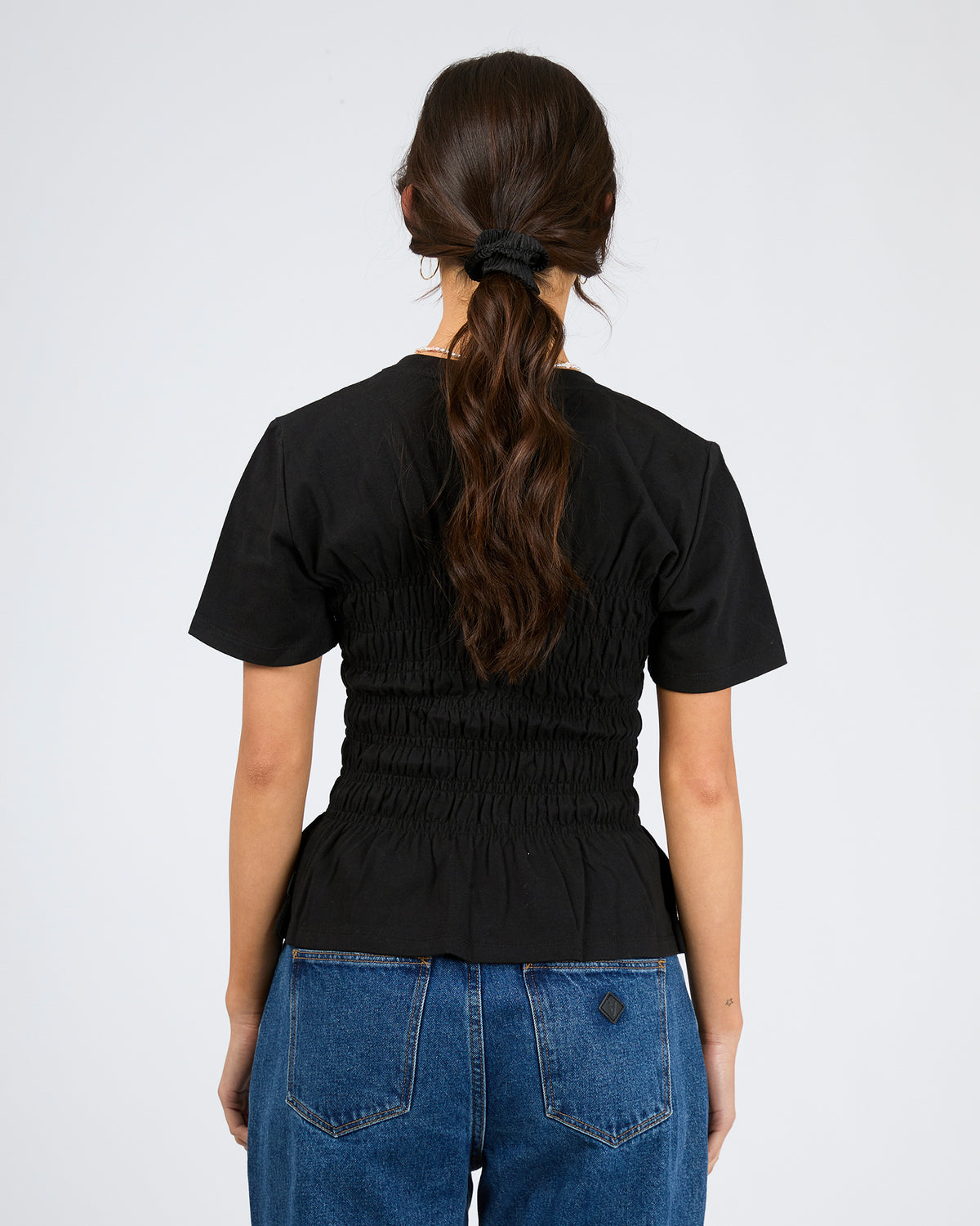 Lipa Ruched Top Black
