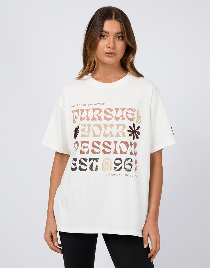 Passion Oversized Tee Vintage White