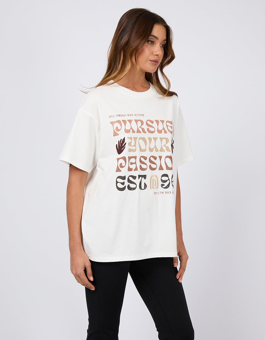 Passion Oversized Tee Vintage White