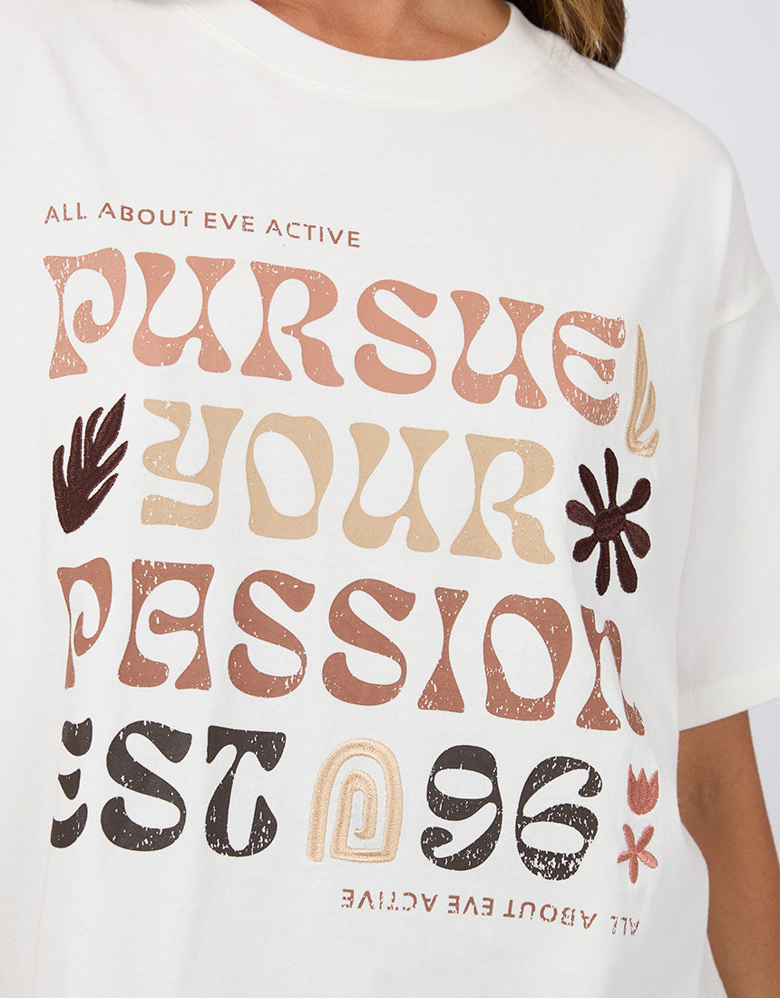 Passion Oversized Tee Vintage White