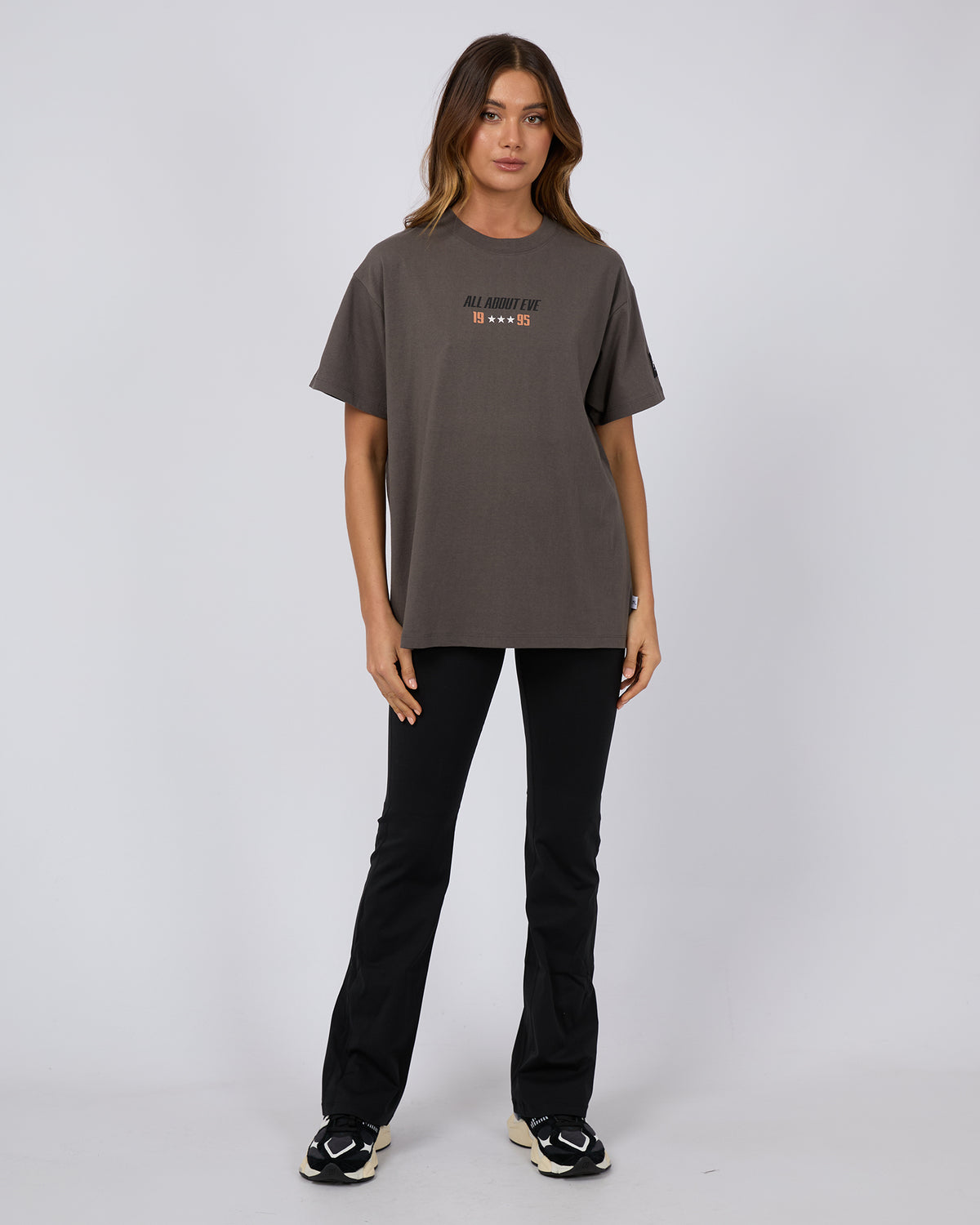 Performance Oversized Tee Charcoal