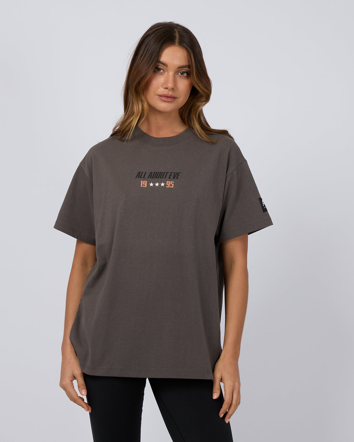 Performance Oversized Tee Charcoal