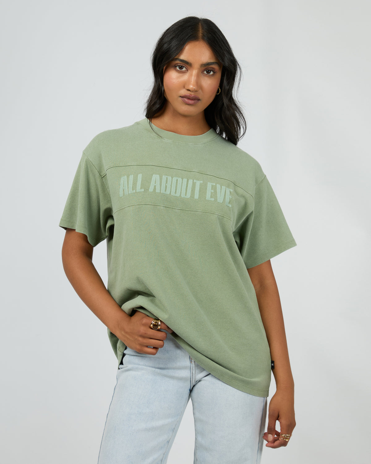 Vital Washed Oversized Tee Khaki