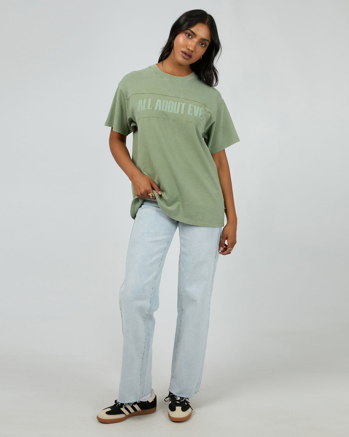 Vital Washed Oversized Tee Khaki
