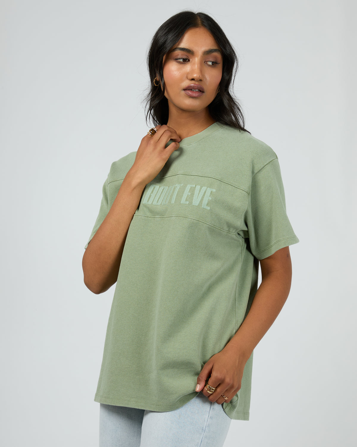 Vital Washed Oversized Tee Khaki
