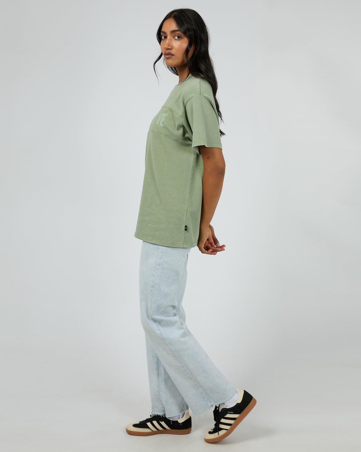 Vital Washed Oversized Tee Khaki