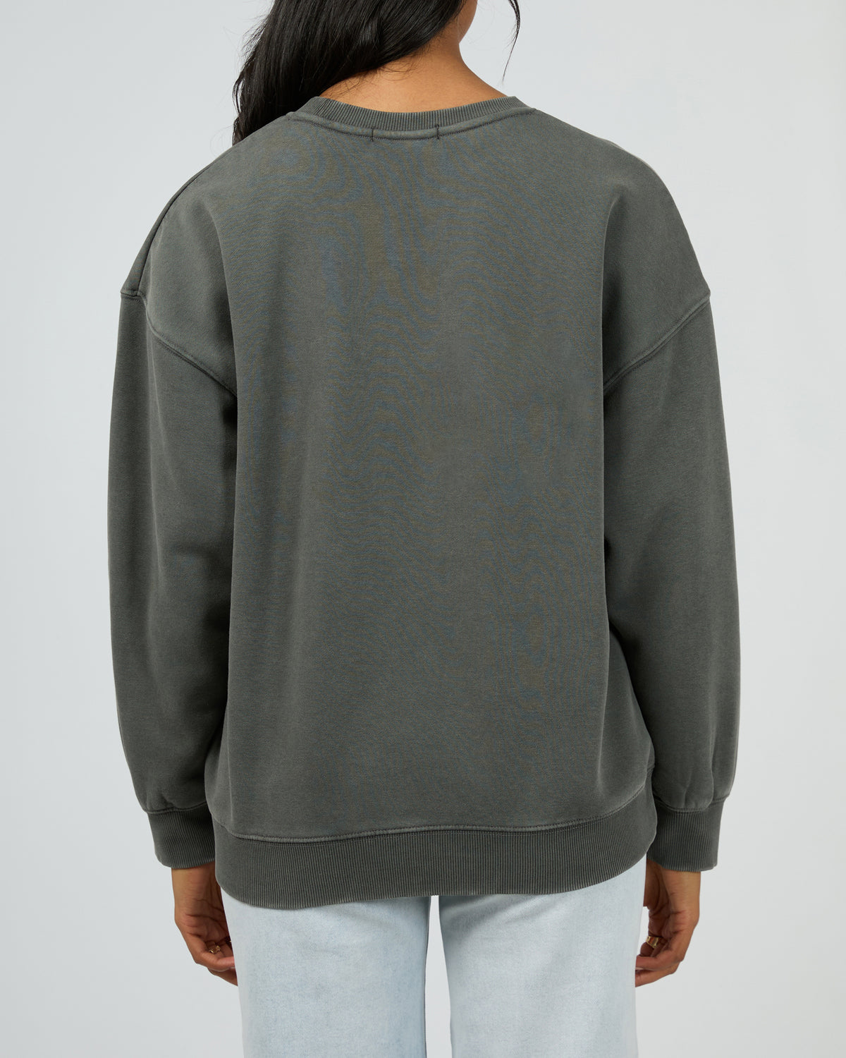 Vital Washed Oversized Crew Charcoal