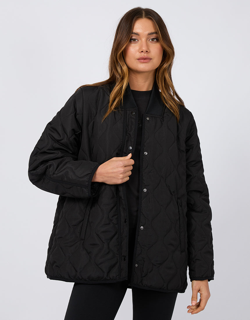 Active Quilted Jacket Black