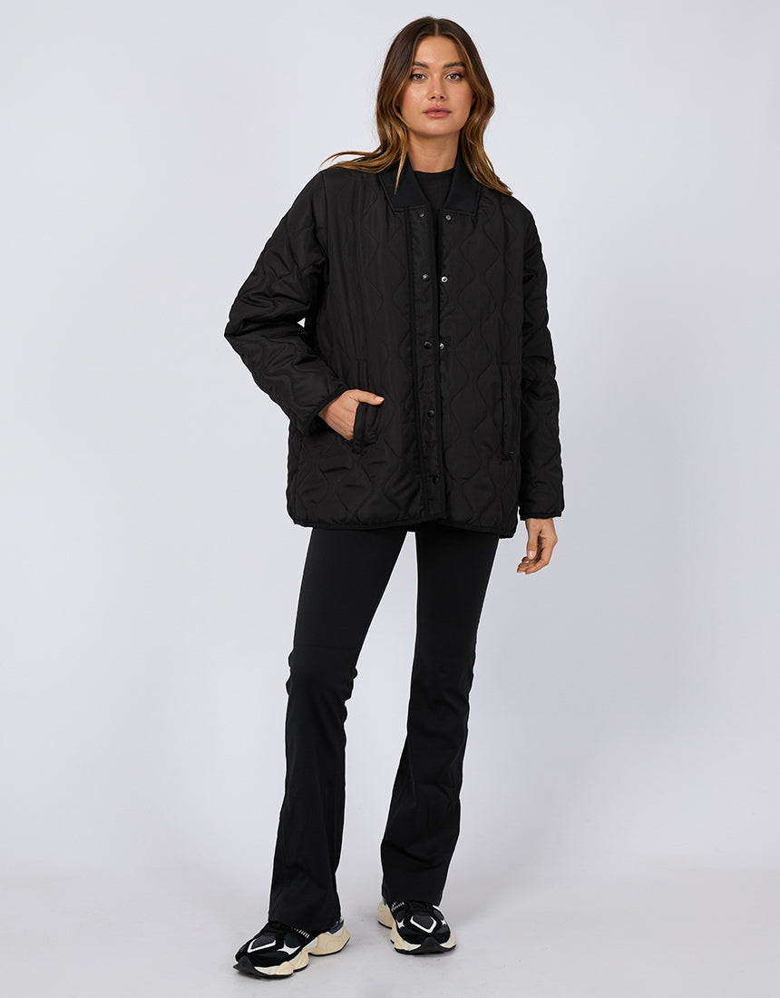 Active Quilted Jacket Black