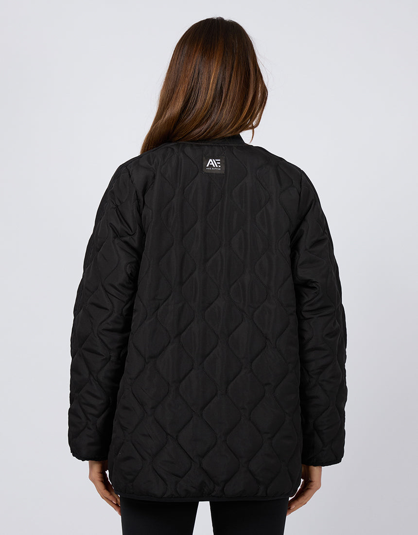 Active Quilted Jacket Black